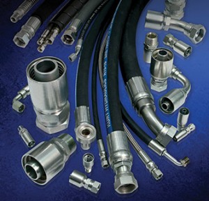 Using matching hose and fittings, such as the Kurt Hydraulics set pictured, ensures a safe workplace.