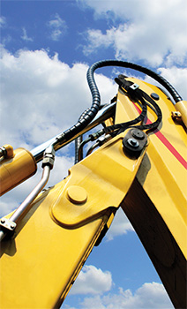 Hose wrap sleeves are common on hydraulic lines where abrasion resistance from bending is a given.
