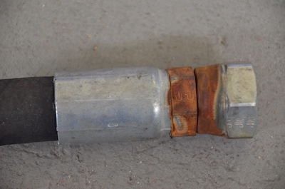 Parker corroded fitting