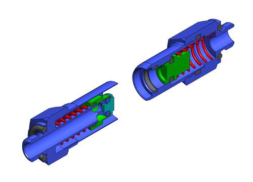 Beswick quick connect pneumatic fitting