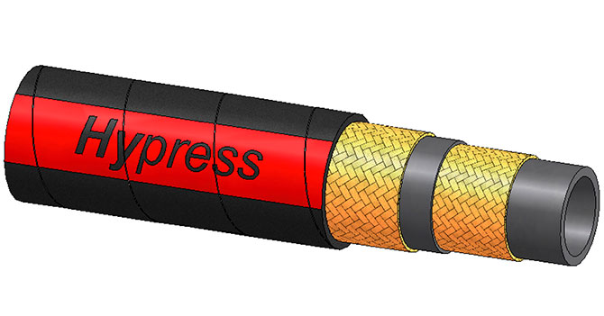 Hypress braided hydraulic hose