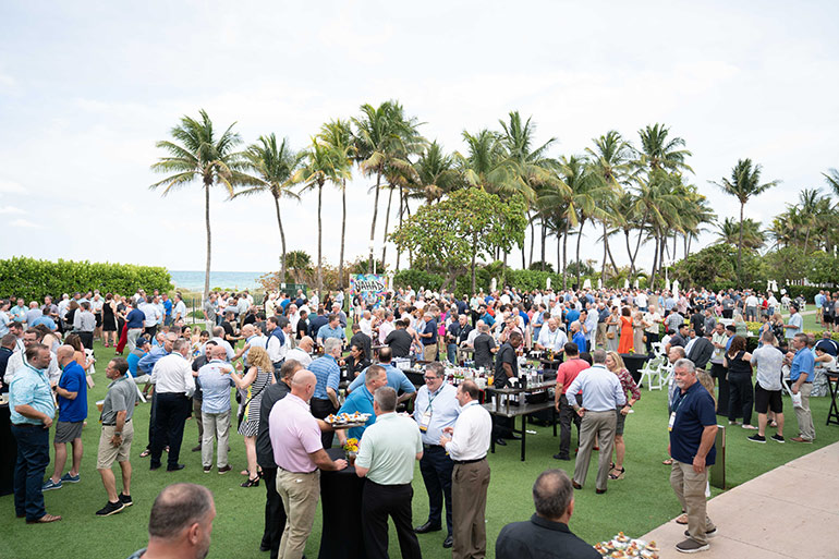 The NAHAD 2022 opening party on the Ocean Lawn at Fontainebleau